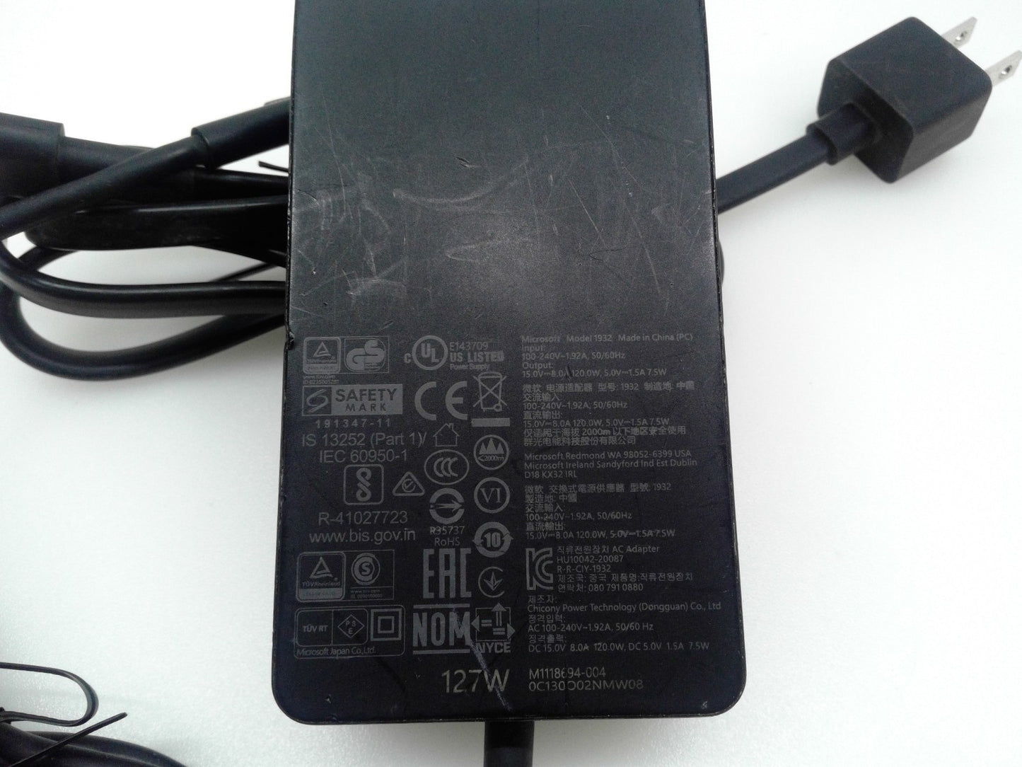 Genuine Microsoft Model 1932 US7-00001 127W 15V 8A Power Supply