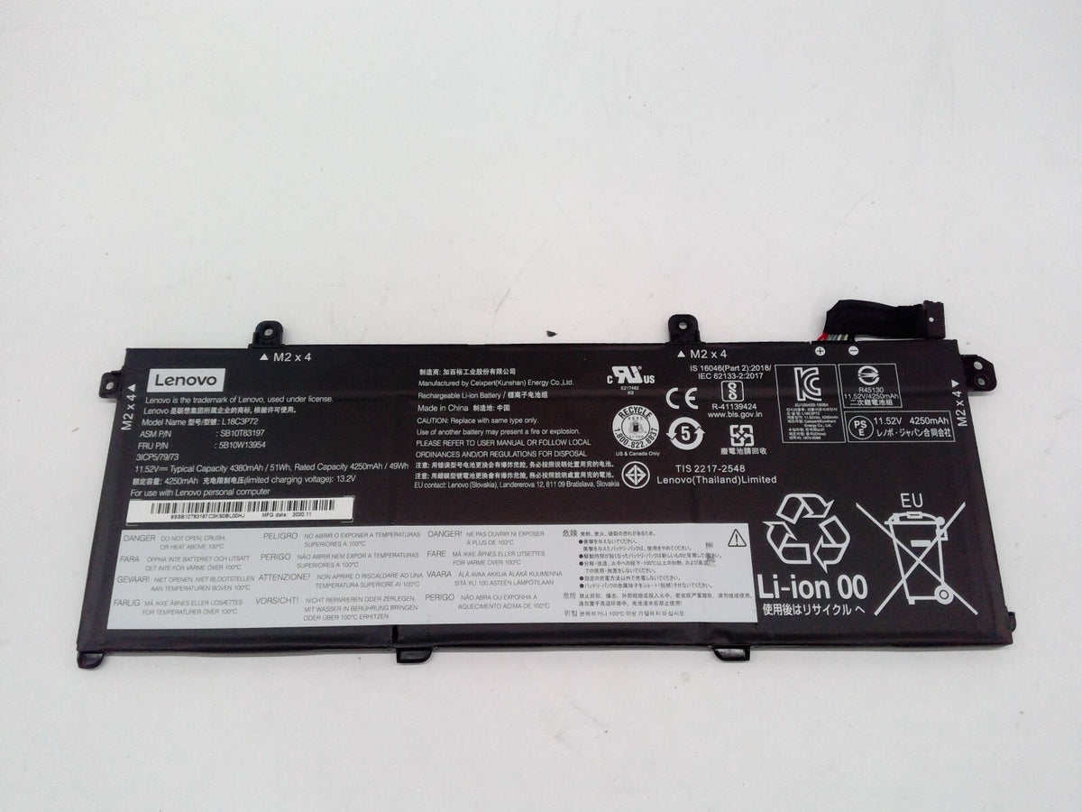 Genuine L18C3P72 Battery 49Wh For Lenovo ThinkPad T490 T14 L18L3P73 SB10T83197