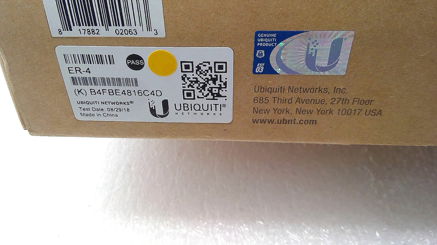 NEW Ubiquiti Networks EdgeRouter 4 ER-4 Black Wired Router 4-Port RJ-45 USB