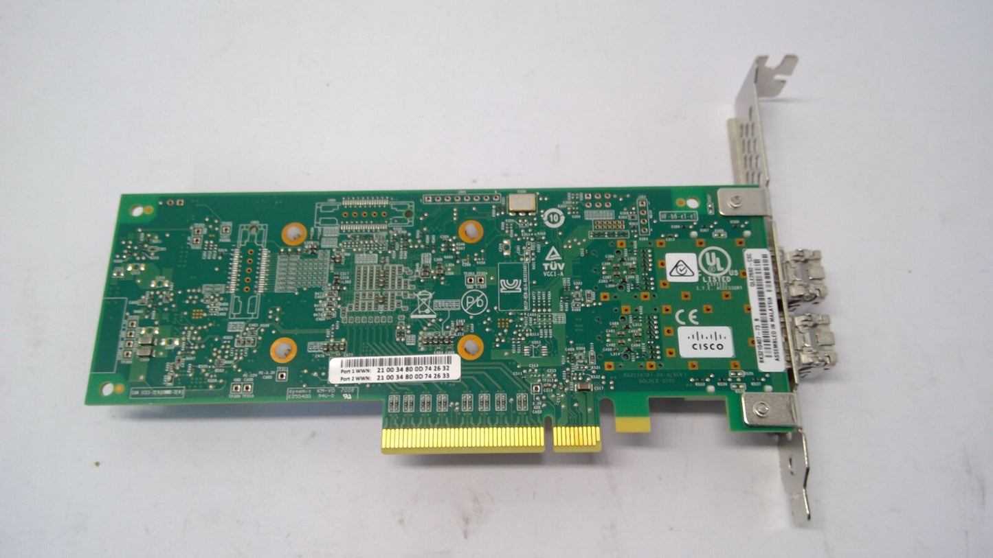 QLOGIC QLE2692-CSC Dual Port 16Gb FC Host Bus Adapter UCSC-PCIE-QD16GF w/2 SFP