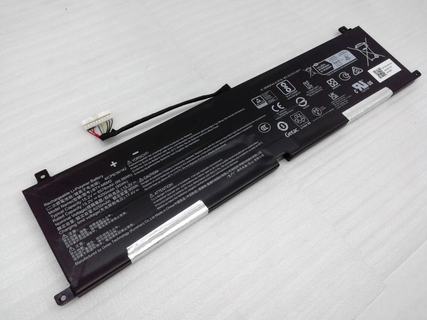 Genuine BTY-M6M2 Battery for MSI Stealth 16 Studio A13VG A13VE A13VF MS-15F3