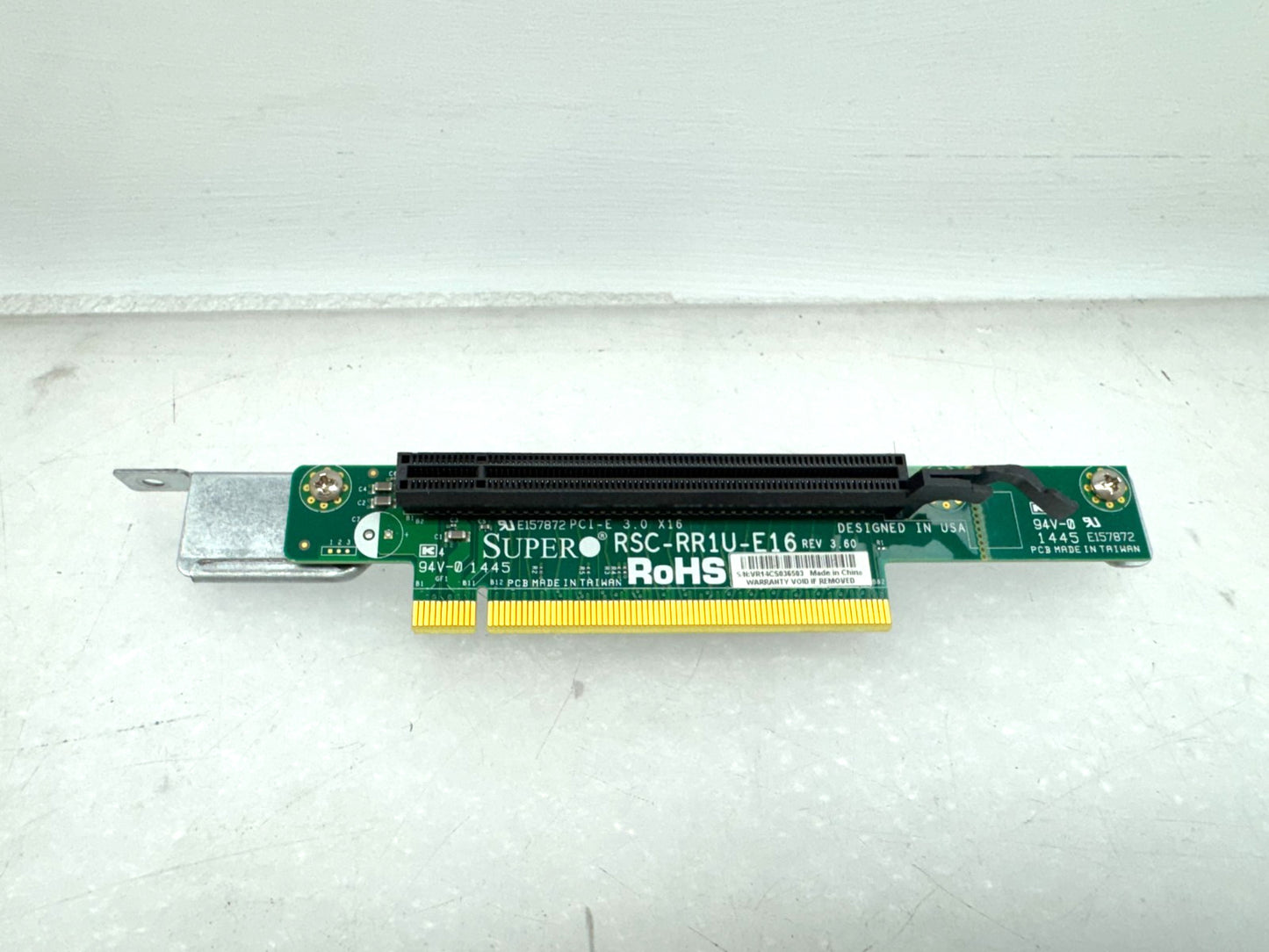 Lot of5 Supermicro RSC-RR1U-E16 1U PCIe x16 Right-Angle Riser Card Metal Bracket