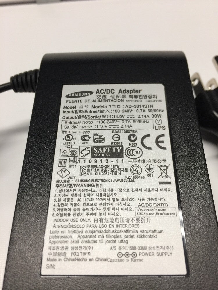Samsung 30W AC Adapter 14.0V 2.14A AD-3014STN for Samsung LED Monitor Screen