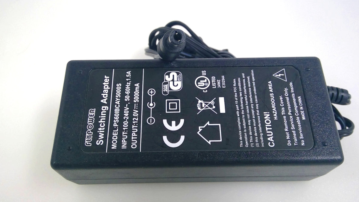Flypower PS60IBCAY5000S AC/DC Adapter 12V 5A 60W Power Supply