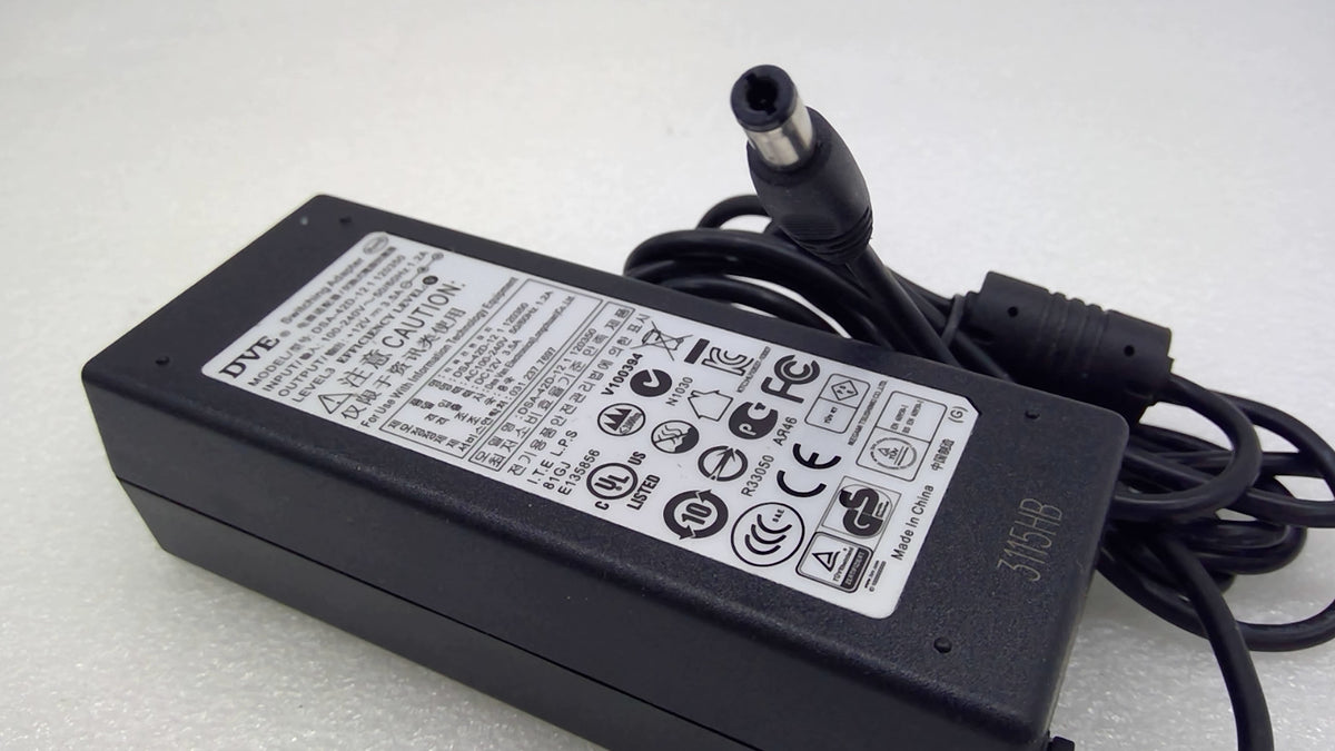 DVE DSA-42D-12 1 120350 12V 3.5A 42W AC/DC Adapter w/ Power Cord