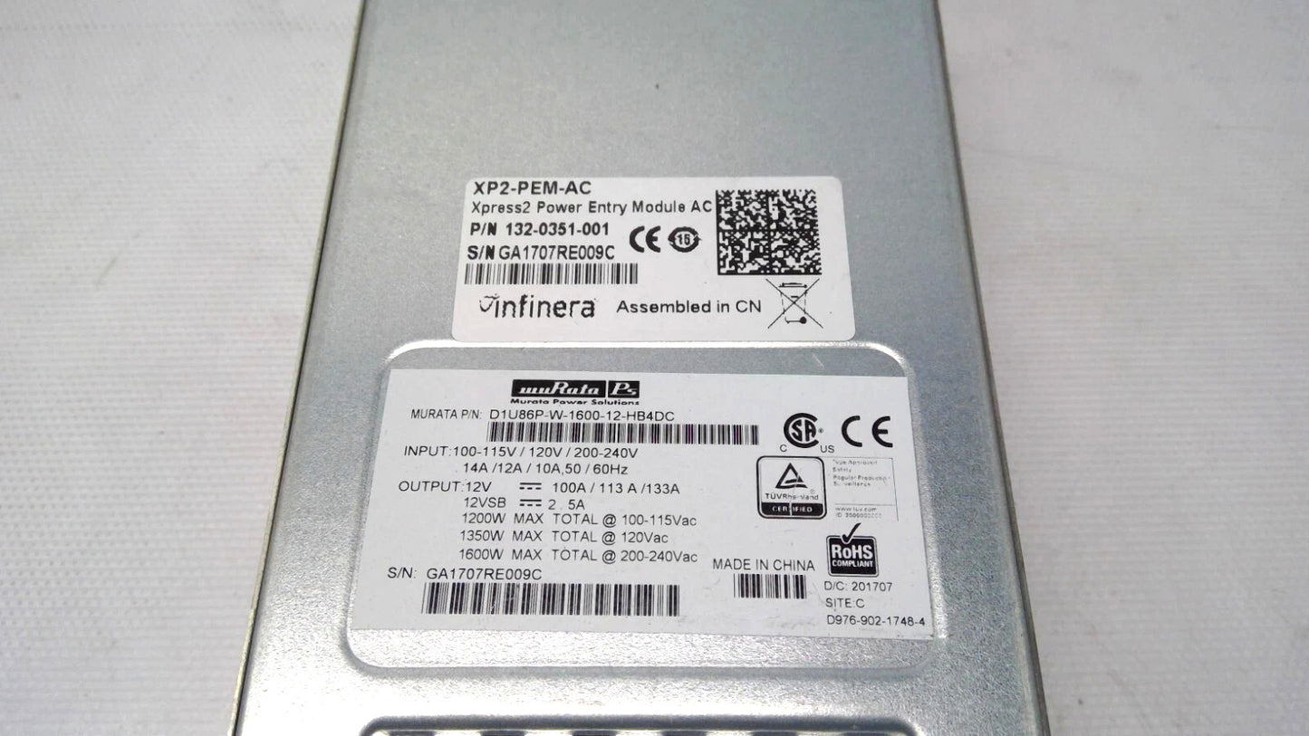 Infinera / Murata XP2-PEM-AC Xpress 2 Power Entry Module AC (132-0351-001)