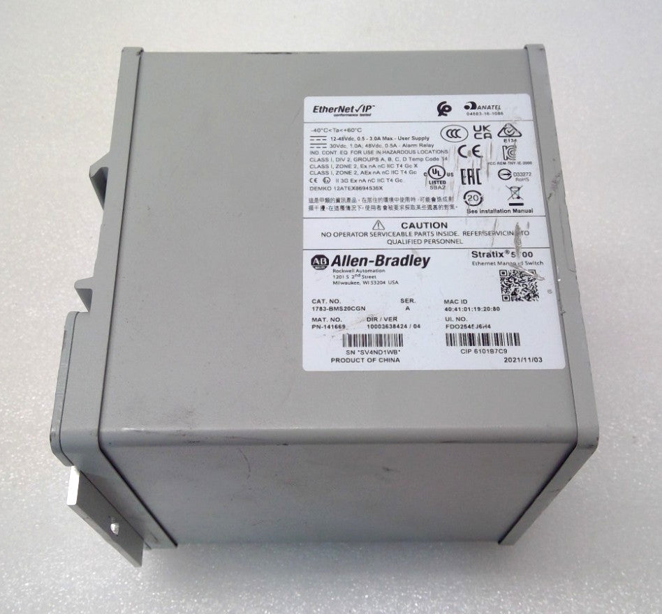ALLEN BRADLEY 1783-BMS20CGN STRATIX 5700 ETHERNET SWITCH SER. A*READ DETAIL*