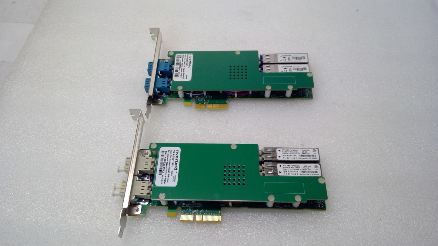 Riverbed 410-00113/114-01 Dual Fiber LX Gig-E Bypass PCI Express Server Adapter