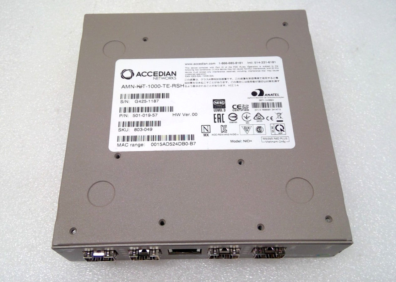 Accedian Networks MetroNID AMN-KIT-1000-TE-RSH 4xSFP network interface device
