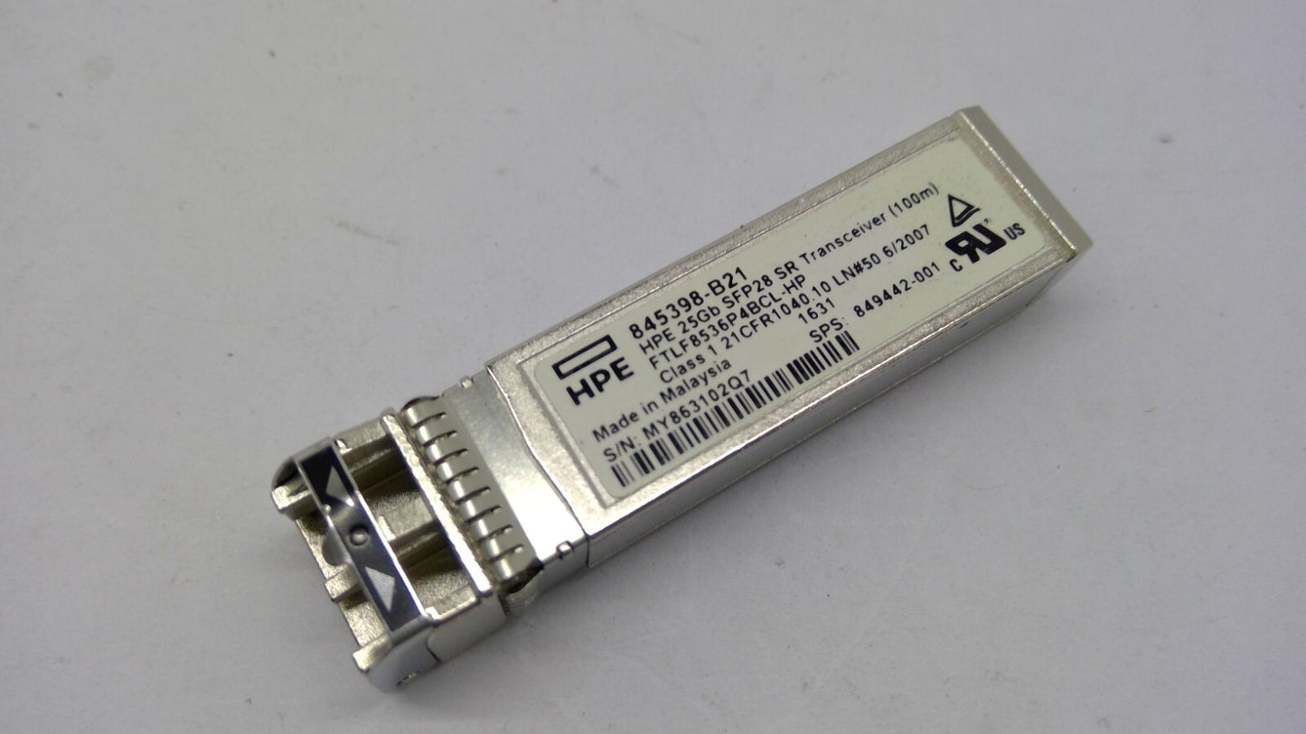 HP 849442-001 25Gb SFP28 SR 100m Transceiver Module 845398-B21