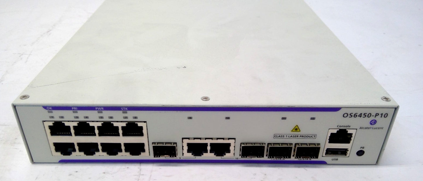 ALCATEL-LUCENT OS6450-P10 Gigabit Ethernet LAN Switch