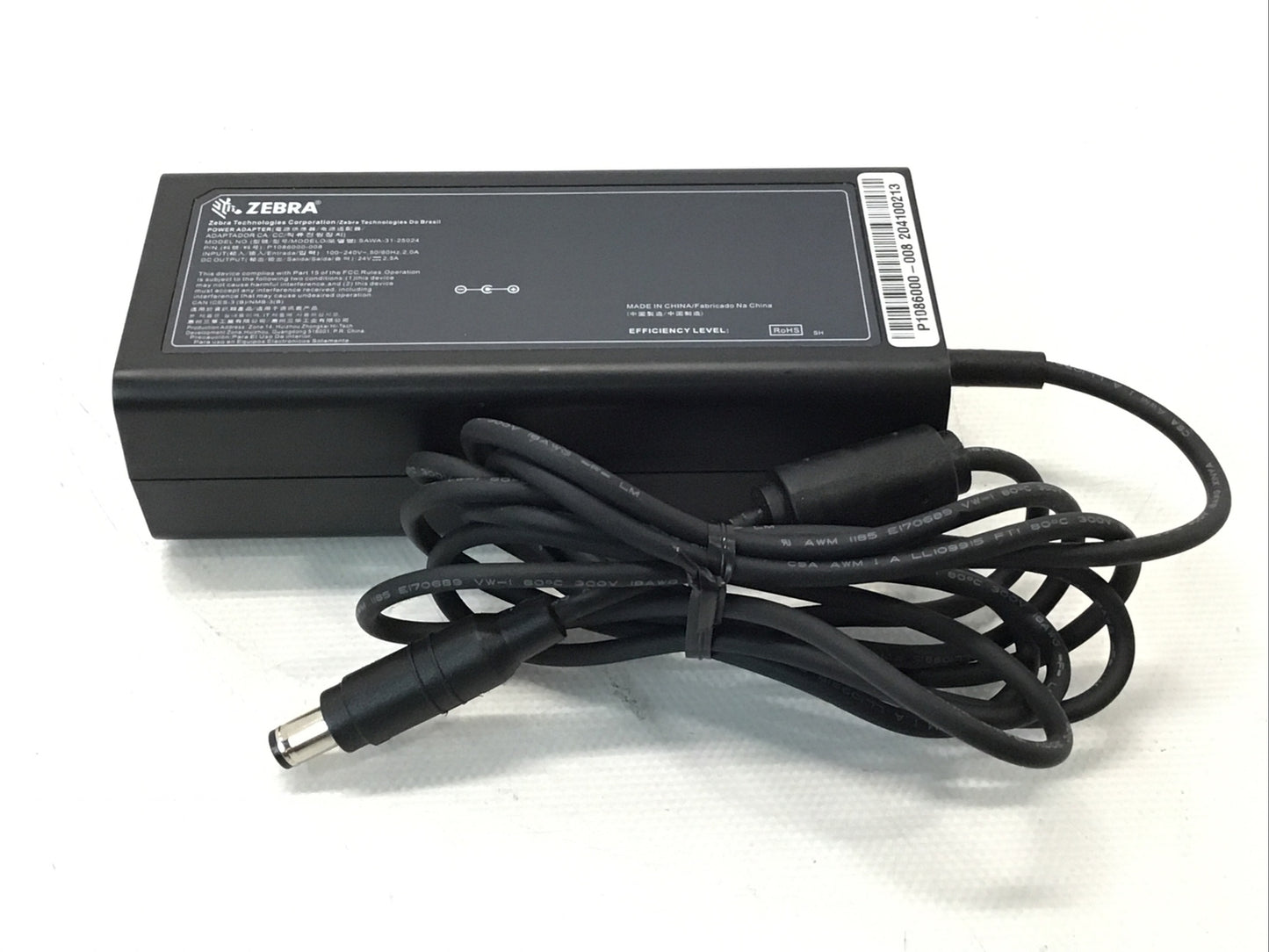 Zebra Printer 24V 2.5A AC Adapter SAWA-31-25024 Power Supply P1086000-008