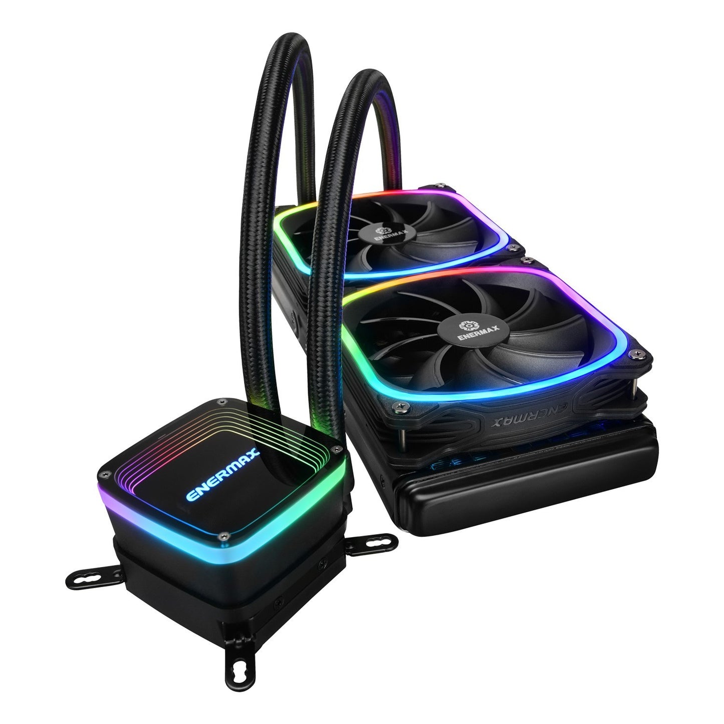 ENERMAX AQUAFUSION Series RGB 240mm Liquid AIO CPU Cooler ELC-AQF240-SQA