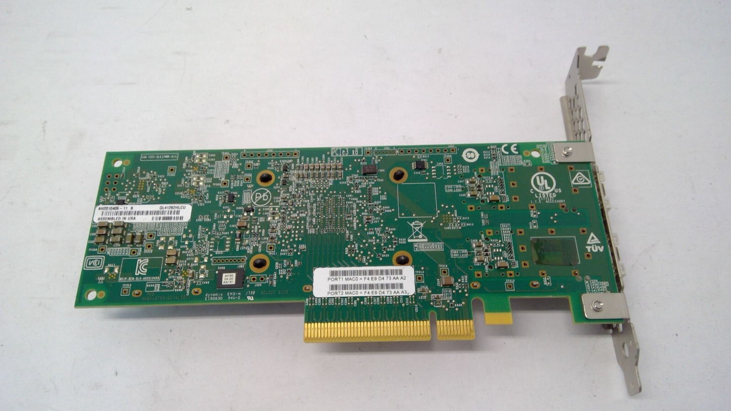 QLogic 25GbE NIC SFP28 Dual Port PCIe x8 Ethernet Server Adapter QL41262HLCU