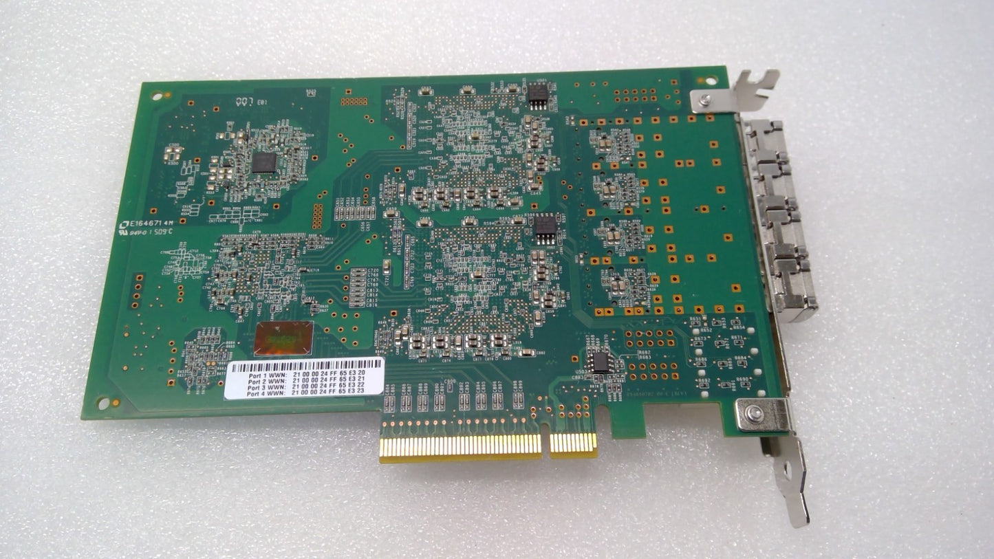 QLOGIC QLE2564 PX4810402-06 PCIe HBA FIBRE CHANNEL ADAPTER w Transceivers 4-PORT