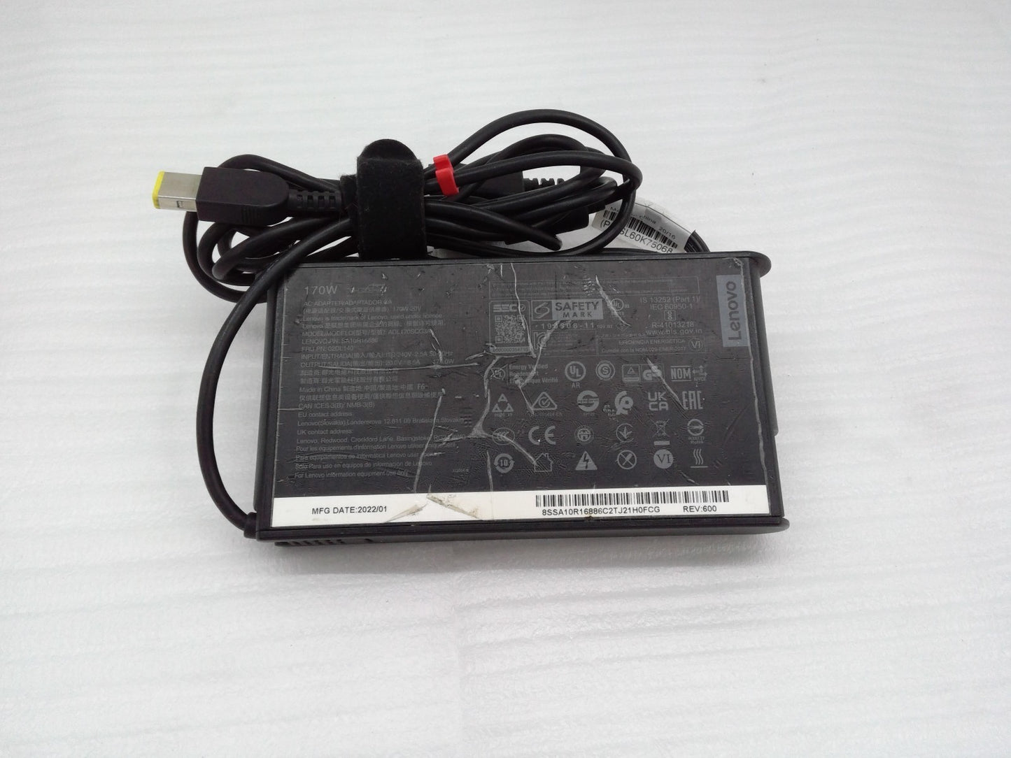 Original Lenovo 170W 20V AC Adapter ADL170SLC2A SA10R16885 02DL137 ThinkPad #
