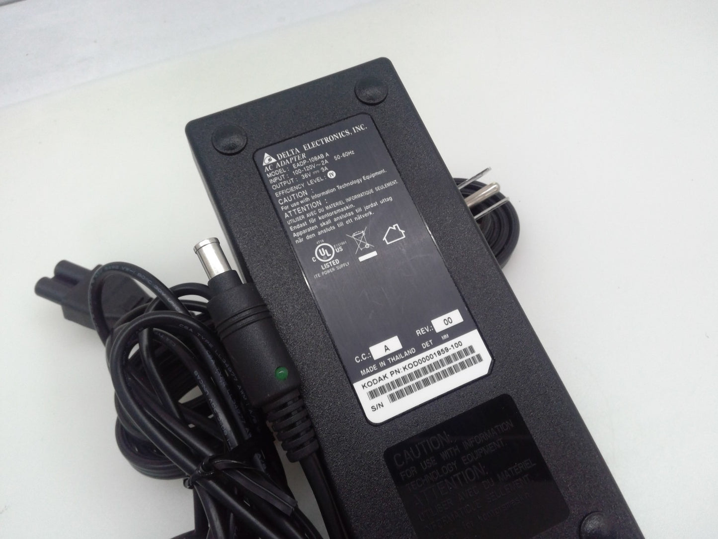Original AC Adapter 108W Delta EADP-108AB A for Kodak EasyShare Charger W/Cord