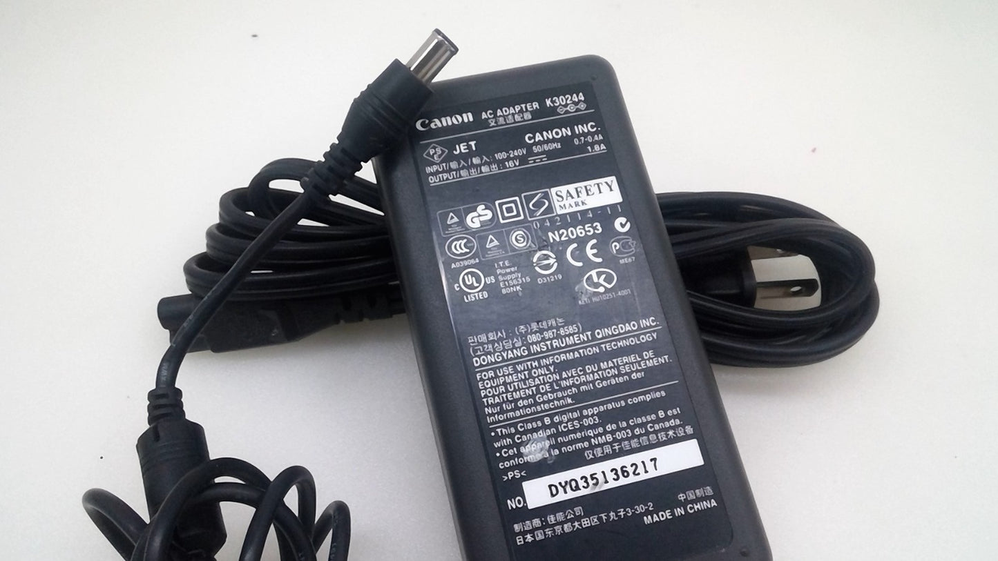 Genuine Canon K30244 AC Adapter 16V 1.8A Power Supply for PIXMA iP100 iP110 iP90