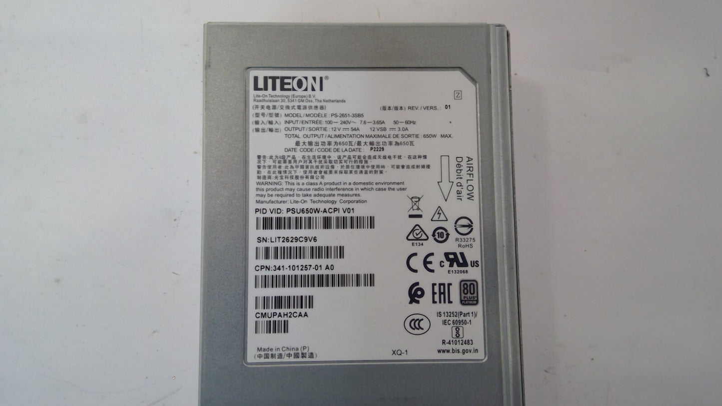 Cisco PSU650W-ACPI 650W Power Supply for Cisco 8100 Series Router 341-101257-01