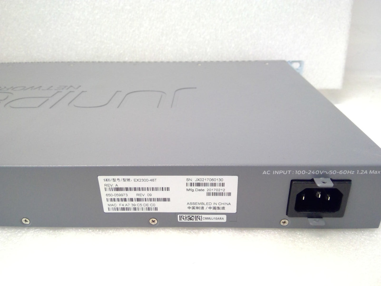 Juniper Networks EX2300-48T Ethernet Switch 48 x 1Gb RJ-45 +4x 1/10Gb SFP+ Ports