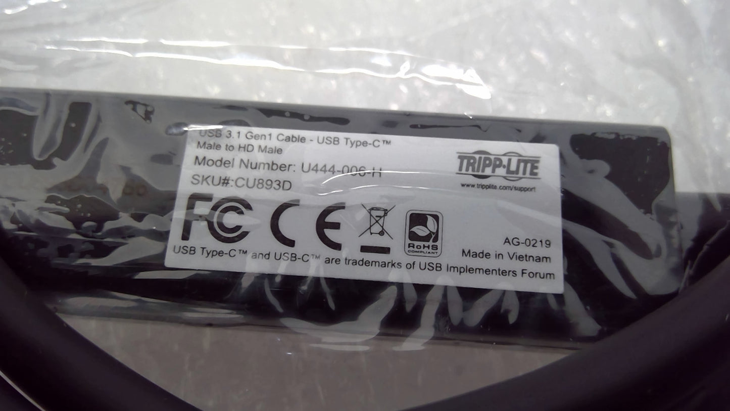 New Tripp Lite 6ft USB-C to HDMI 4K Cable U444-006-H Thunderbolt 3