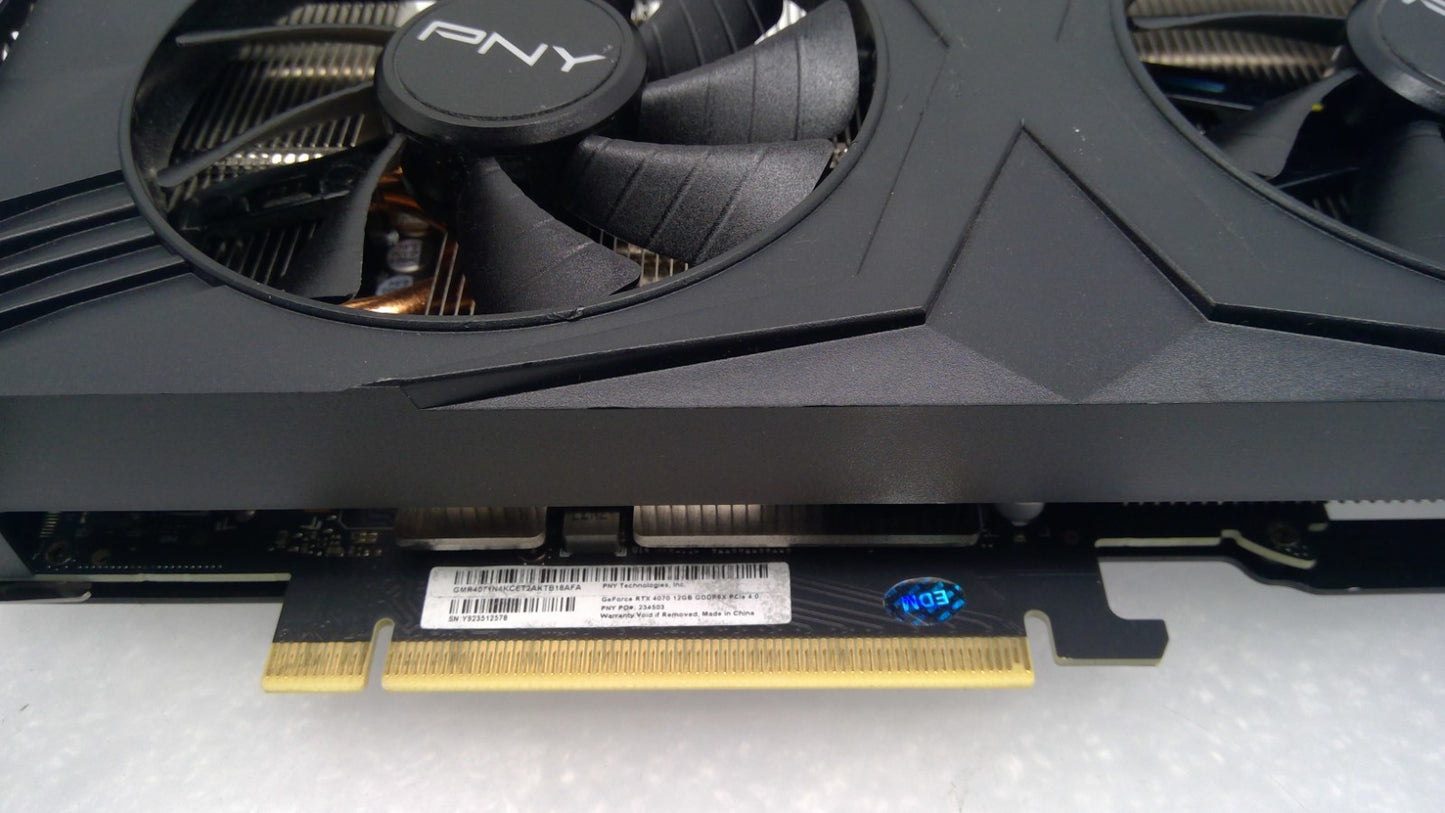PNY GeForce RTX 4070 12GB GDDR6X PCIE 4.0 VERTO DUAL FAN OC Graphics Card