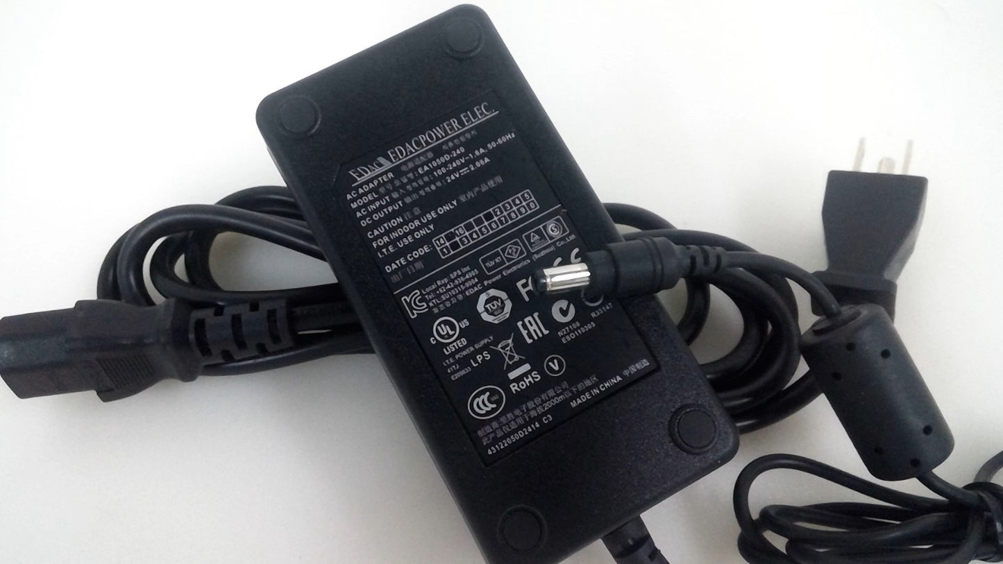Original EDAC 50W AC Power Adapter EA1050D-240 Charger 24V 2.08A Tip 5.5*2.1mm