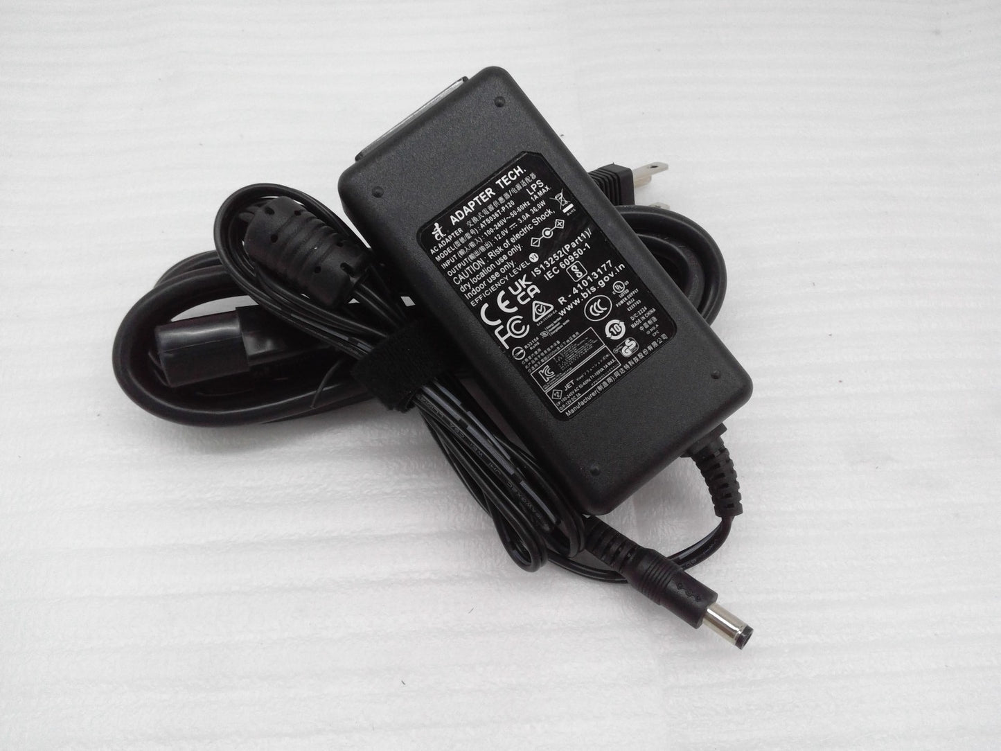 Original 12V 3A 36W Adapter Tech AST036-P120 AC/DC Adapter Charger