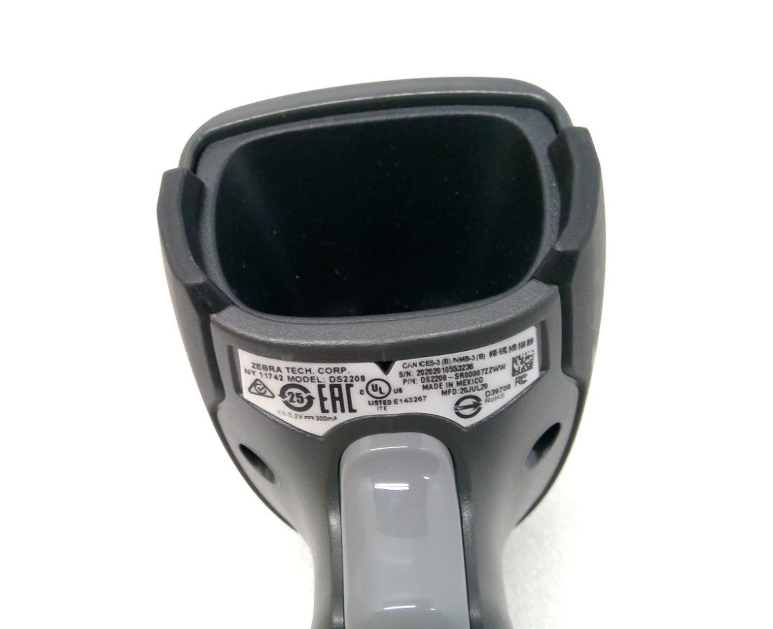 Zebra DS2208 Barcode Reader Scanner DS2208-SR00007ZZWW w/USB Cable