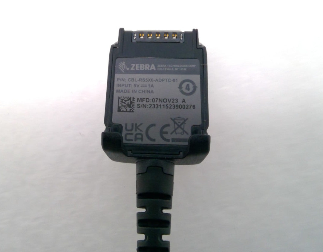 Zebra CBL-RS5X6-ADPTC-01 Corded USB-C Adapter Battery Eliminator RS5100 RS6100