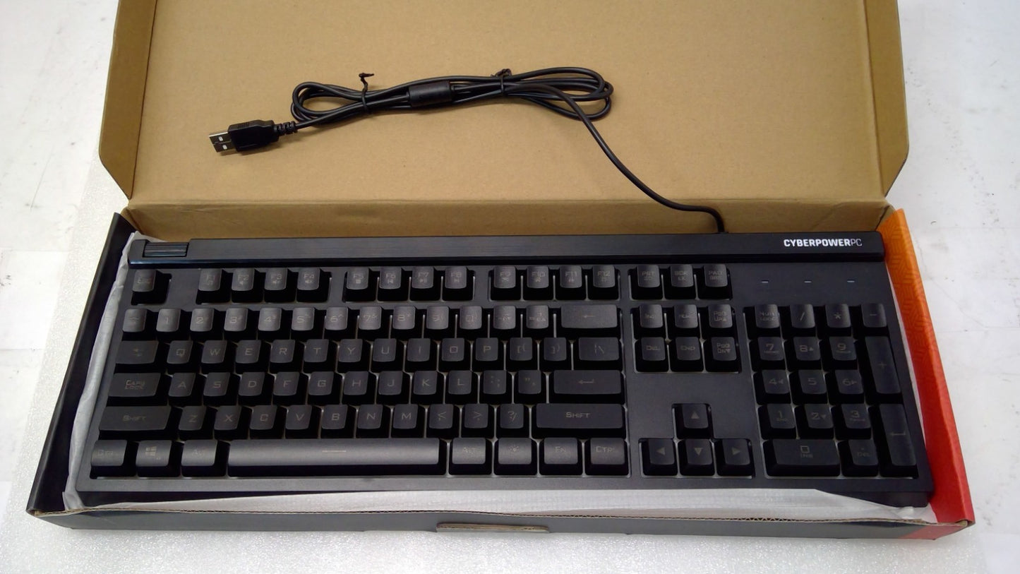 CyberPower PC Play Ready LED Wired Gaming Keyboard 02 RGB NOHI KB-161-104