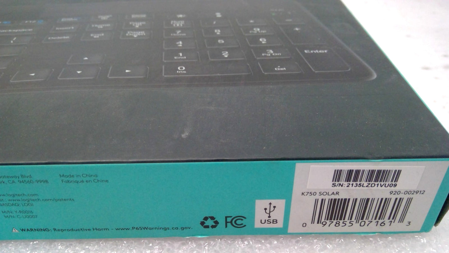 Logitech K750 SOLAR 920-002912 Wireless Keyboard