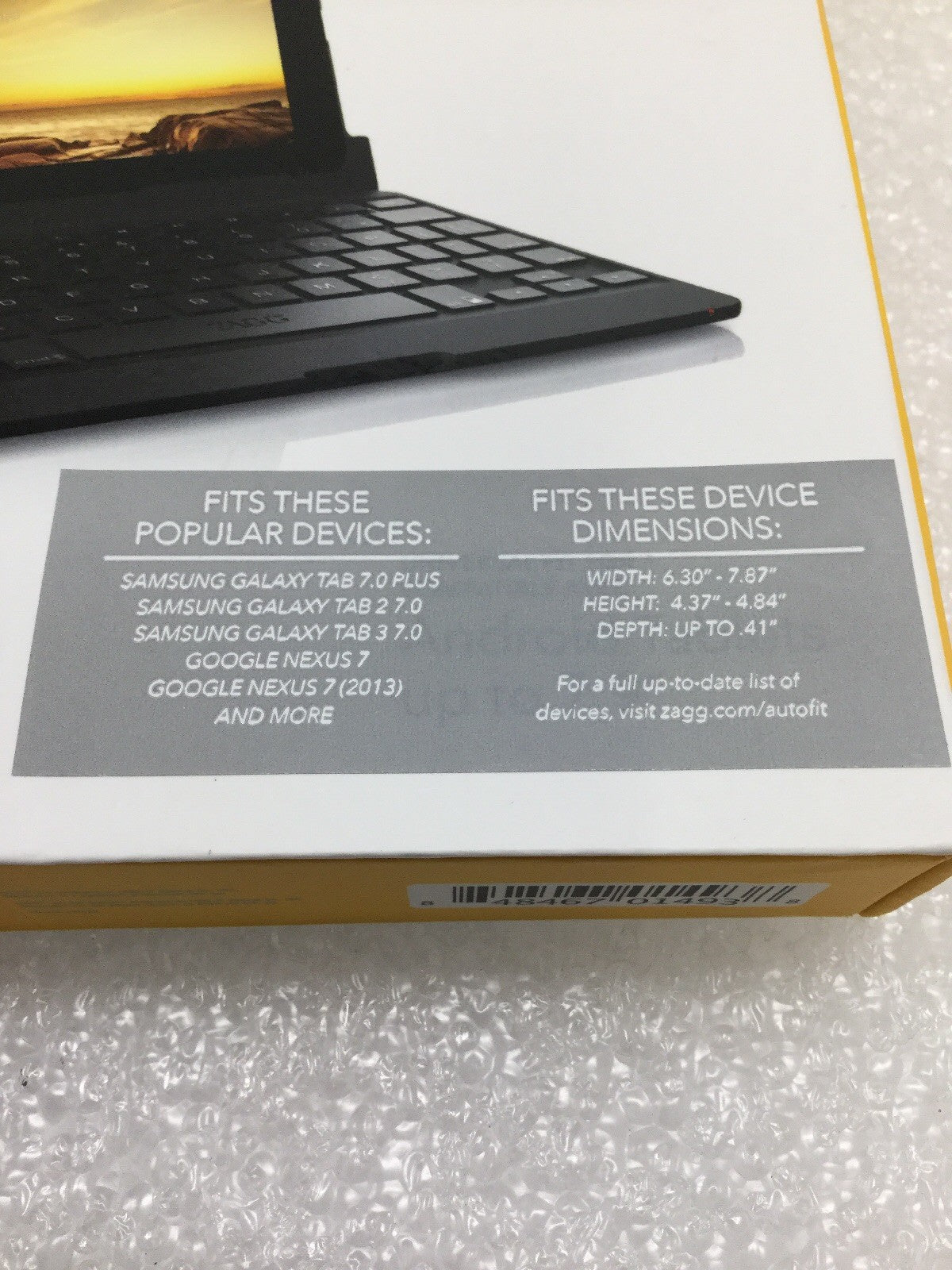 ZAGG Folio Case with Bluetooth Keyboard for Galaxy tab 2 3 7.0, plus, google