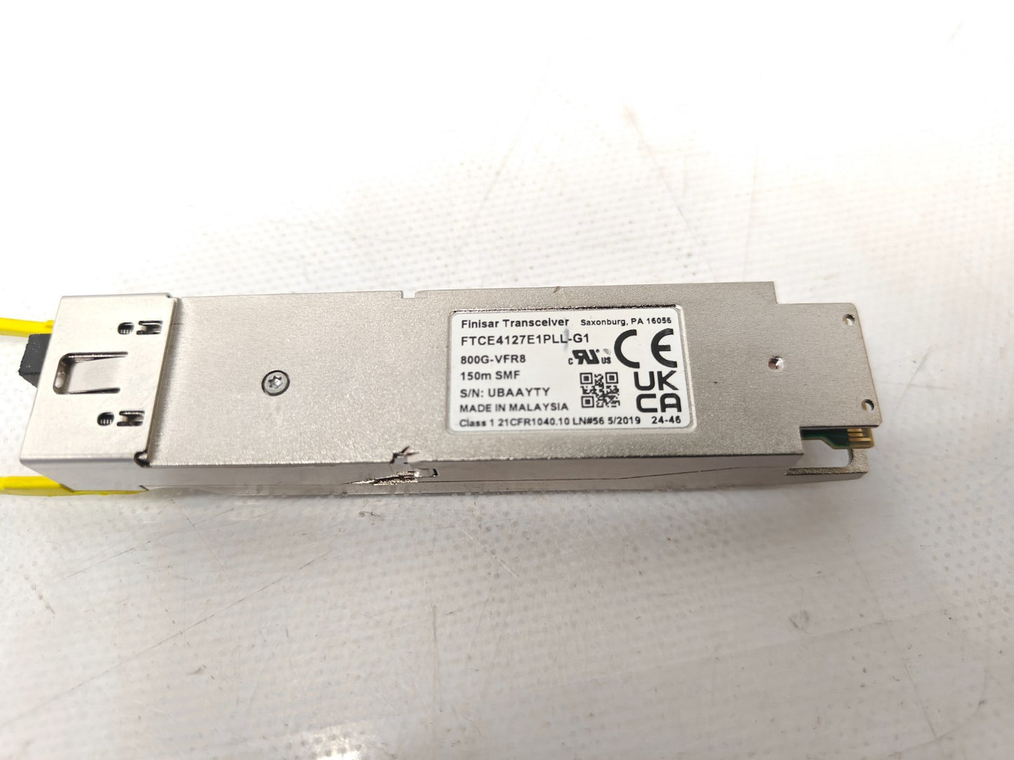 Finisar 800G SMF 1 Port Transceiver FTCE4127E1PLL-G1 800G-VFR8 800 Gbps QSFP-DD