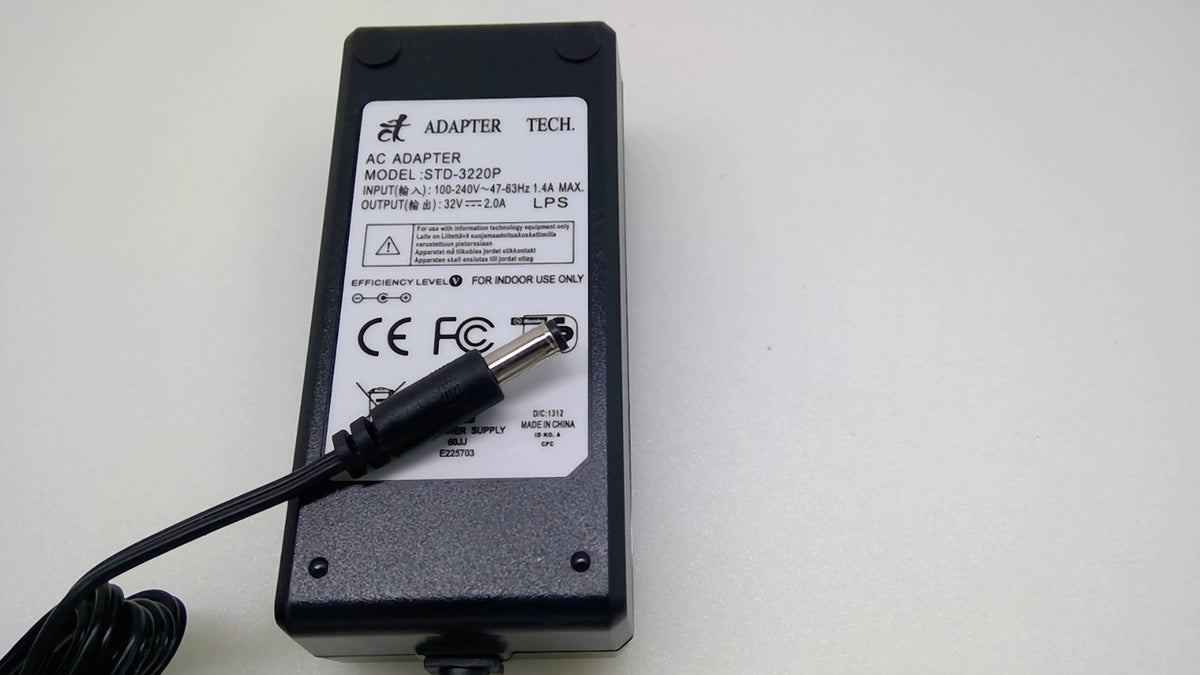 Genuine Adapter Tech STD-3220P 32V 2A 64W AC Power Adapter