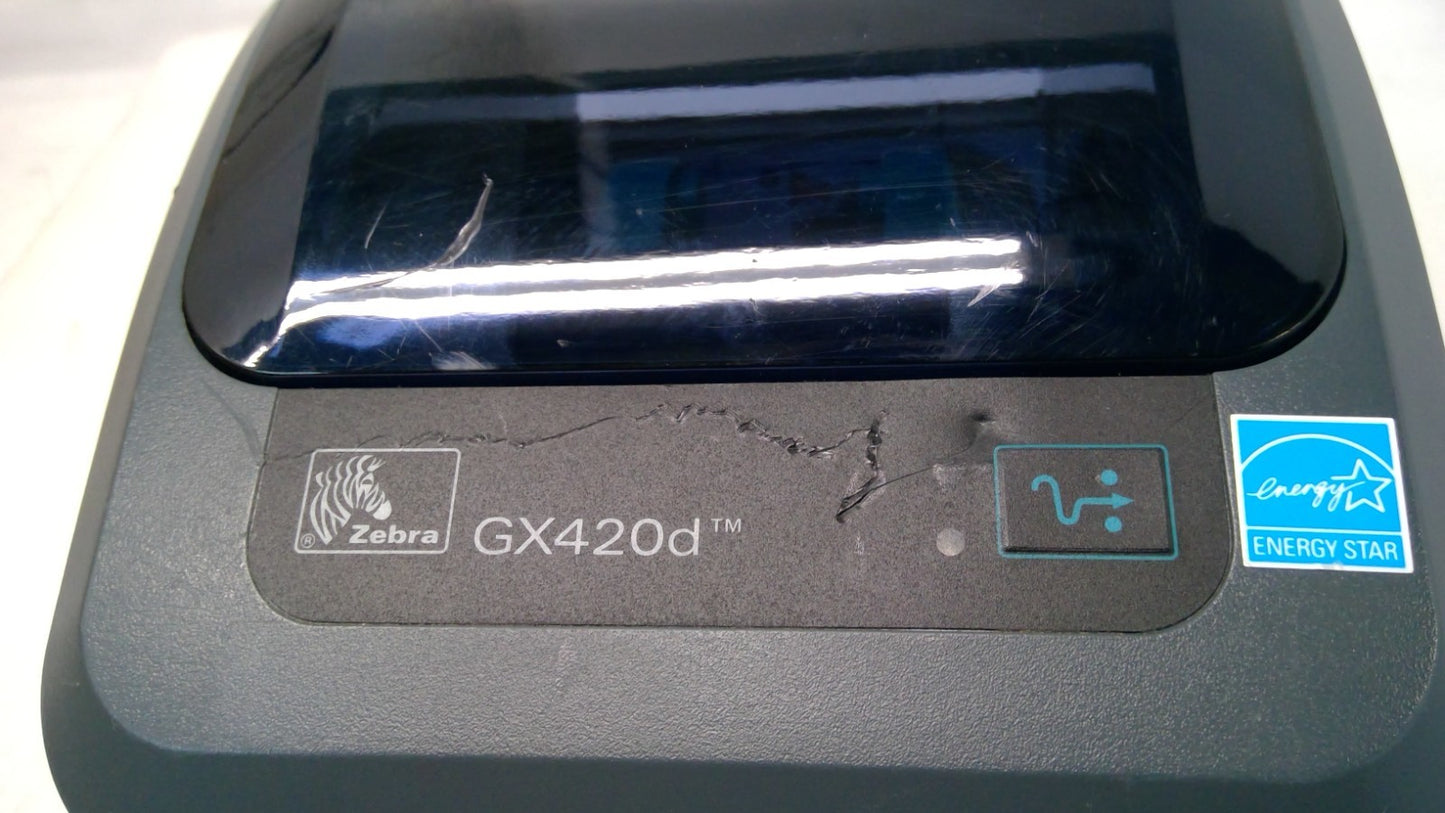 ZEBRA GX420d Direct Thermal Desktop Barcode Printer GX42-202410-000 *Read*