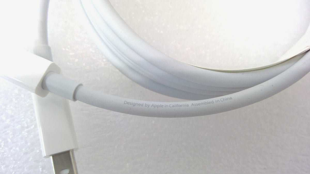 Genuine Apple A1410 Thunderbolt 2 Cable 2M 6.6ft MD861LL/A Male to Male White