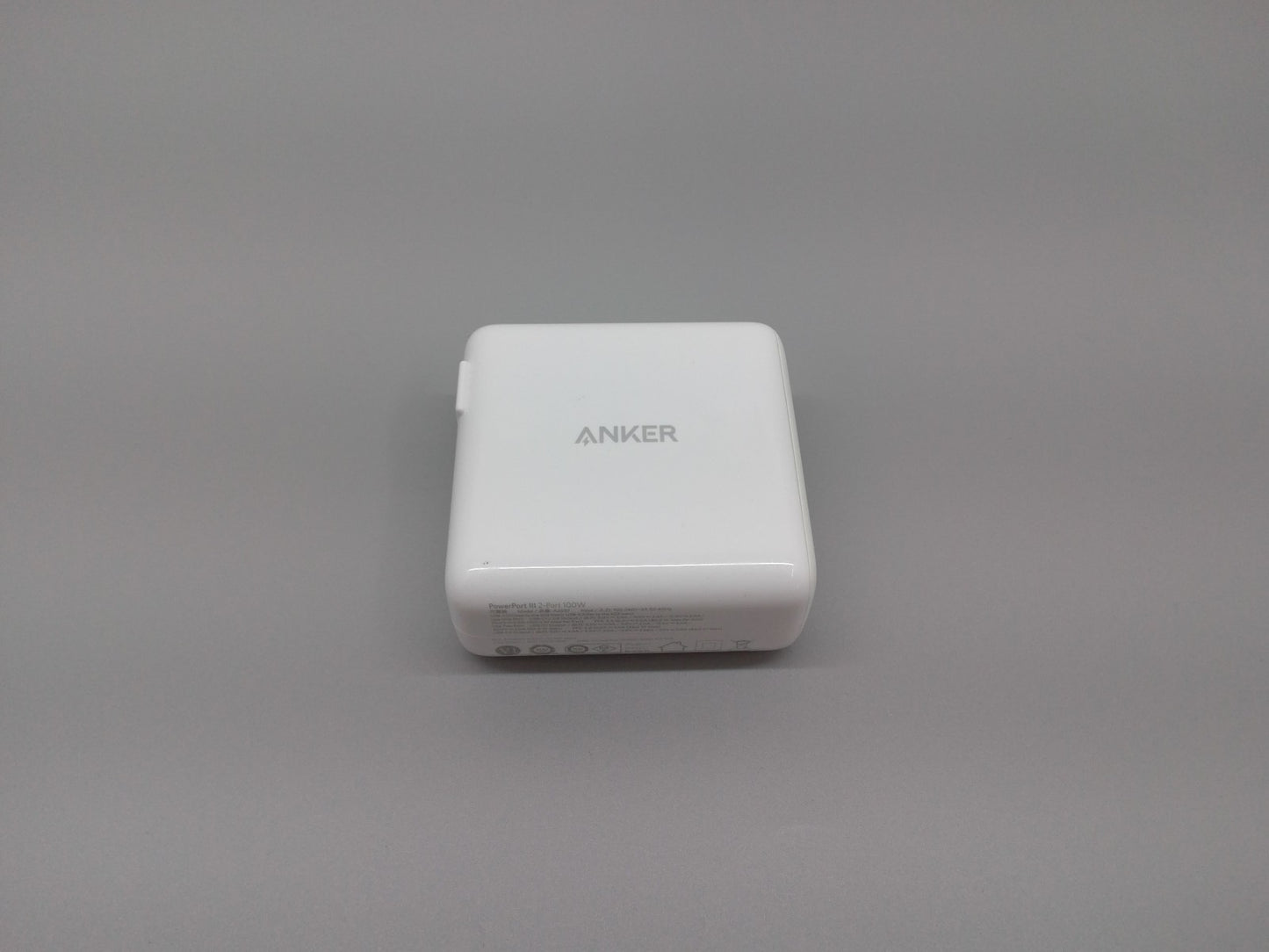 Anker A2037 Mac Book Pro Charger 100W Fast Charger 2 Port Power Adapter - WHITE