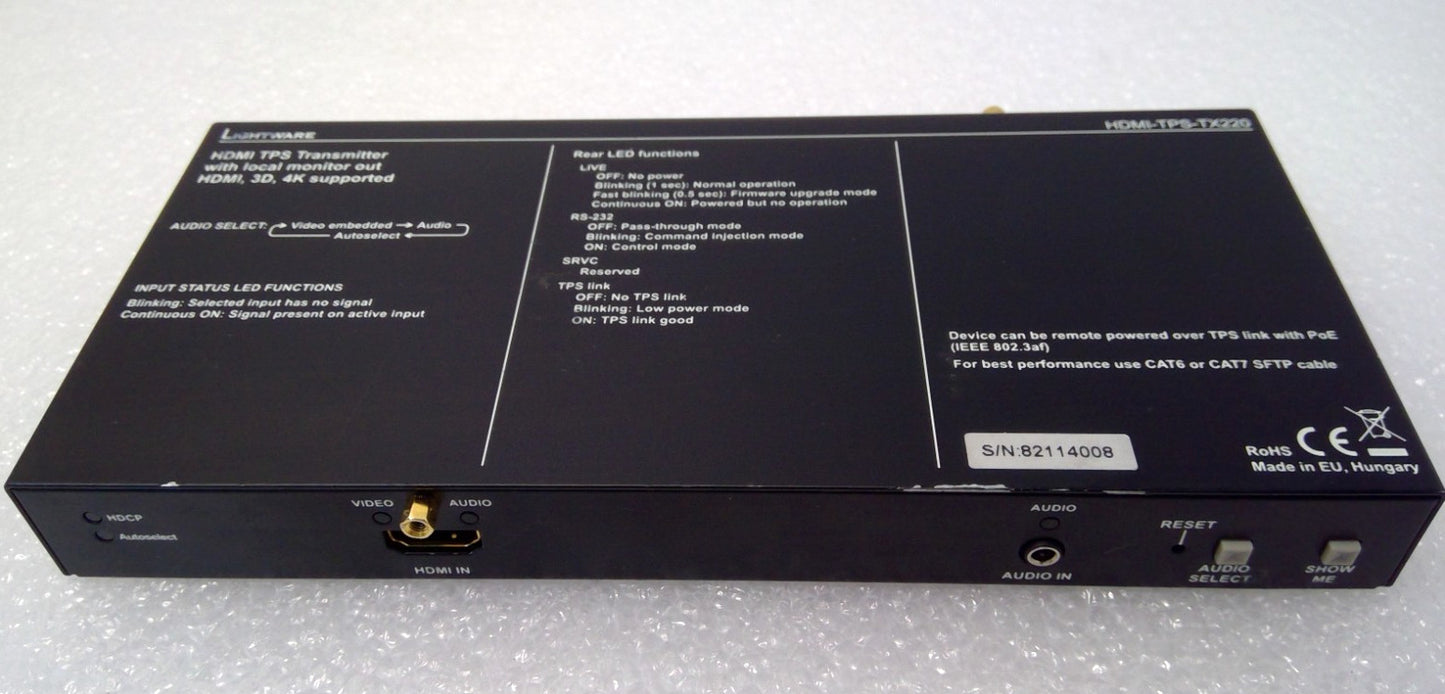 Lightware HDMI-TPS-TX220 4K HDBaseT Transmitter