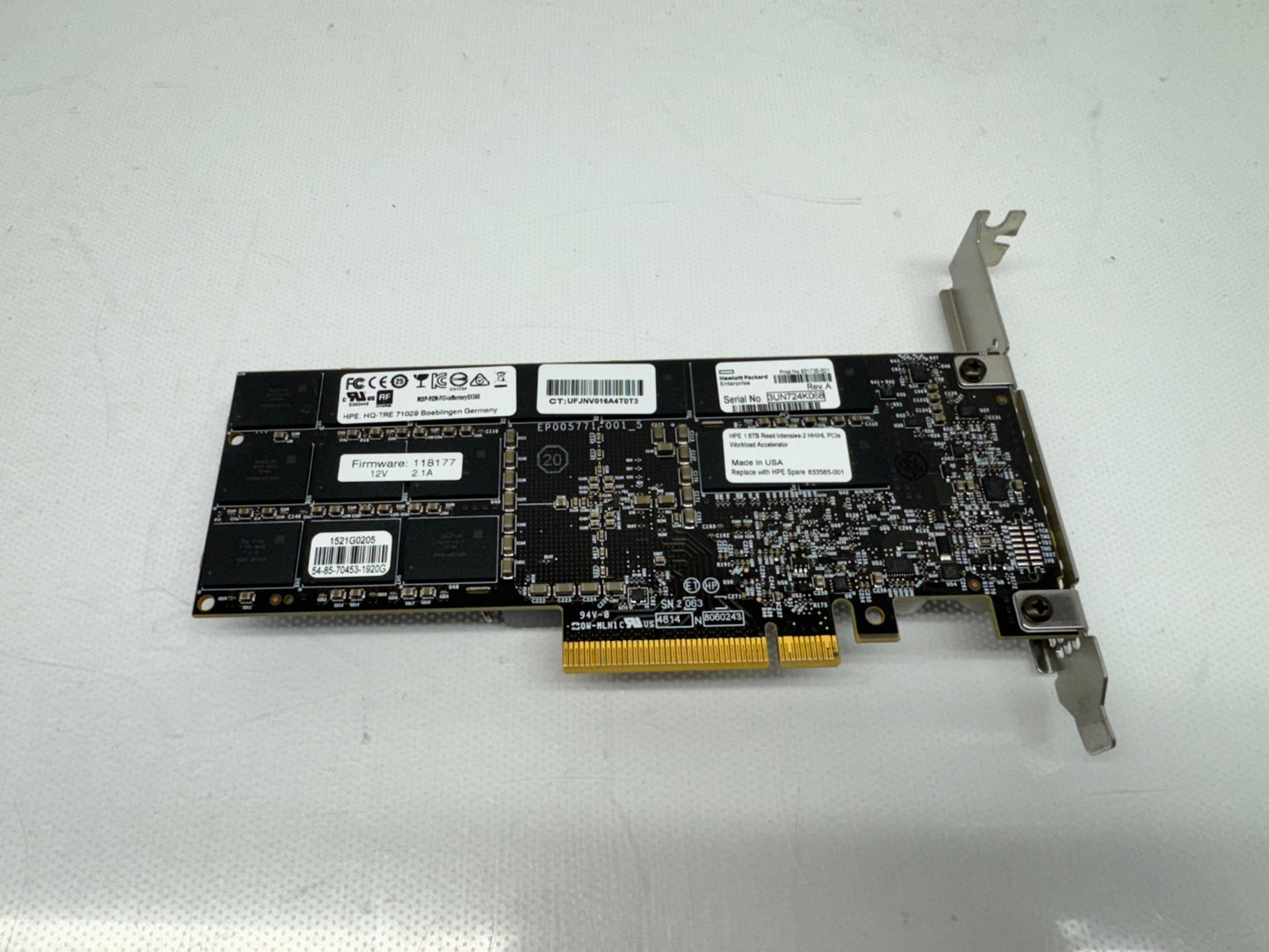 831735-B21 HP 1.6TB PCI-E Workload Accelerator SSD 833585-001 W/ High profile