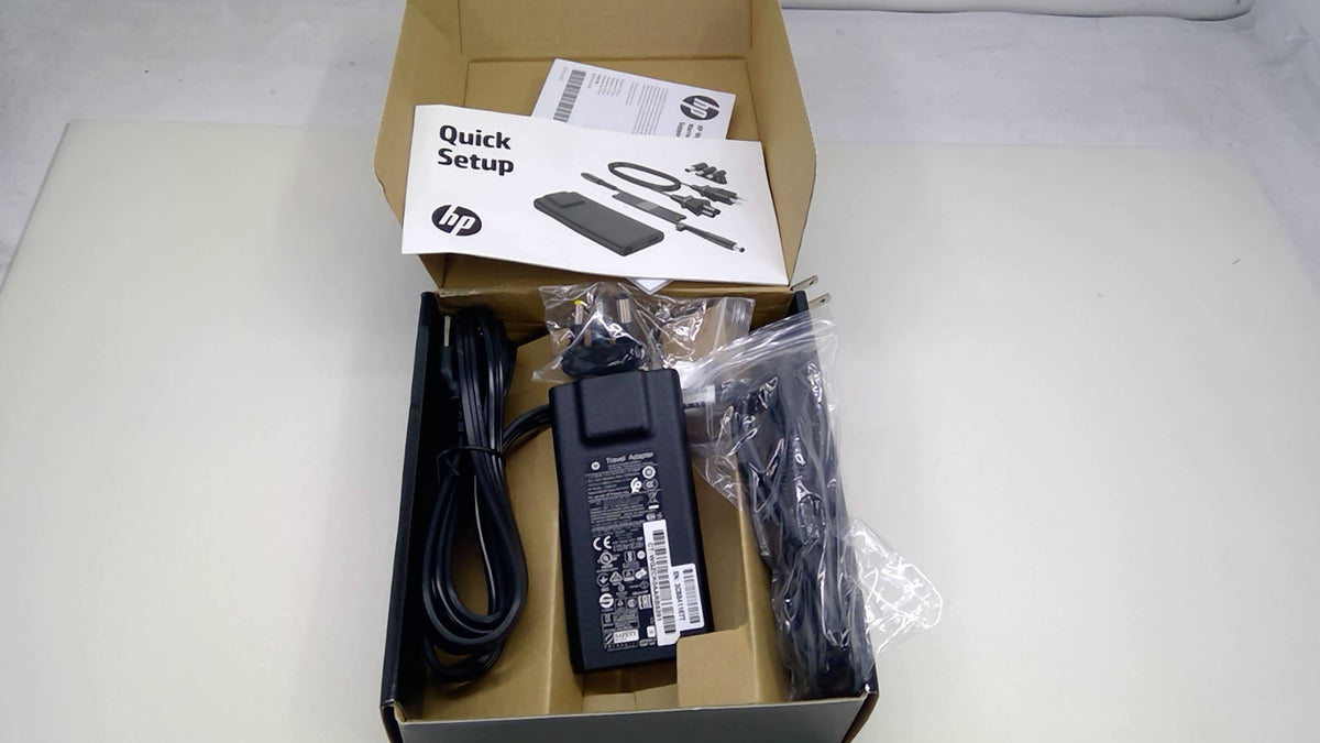HP 65W Travel Adapter USB HSTNN-DA14 693716-001 Open Box Full Kit