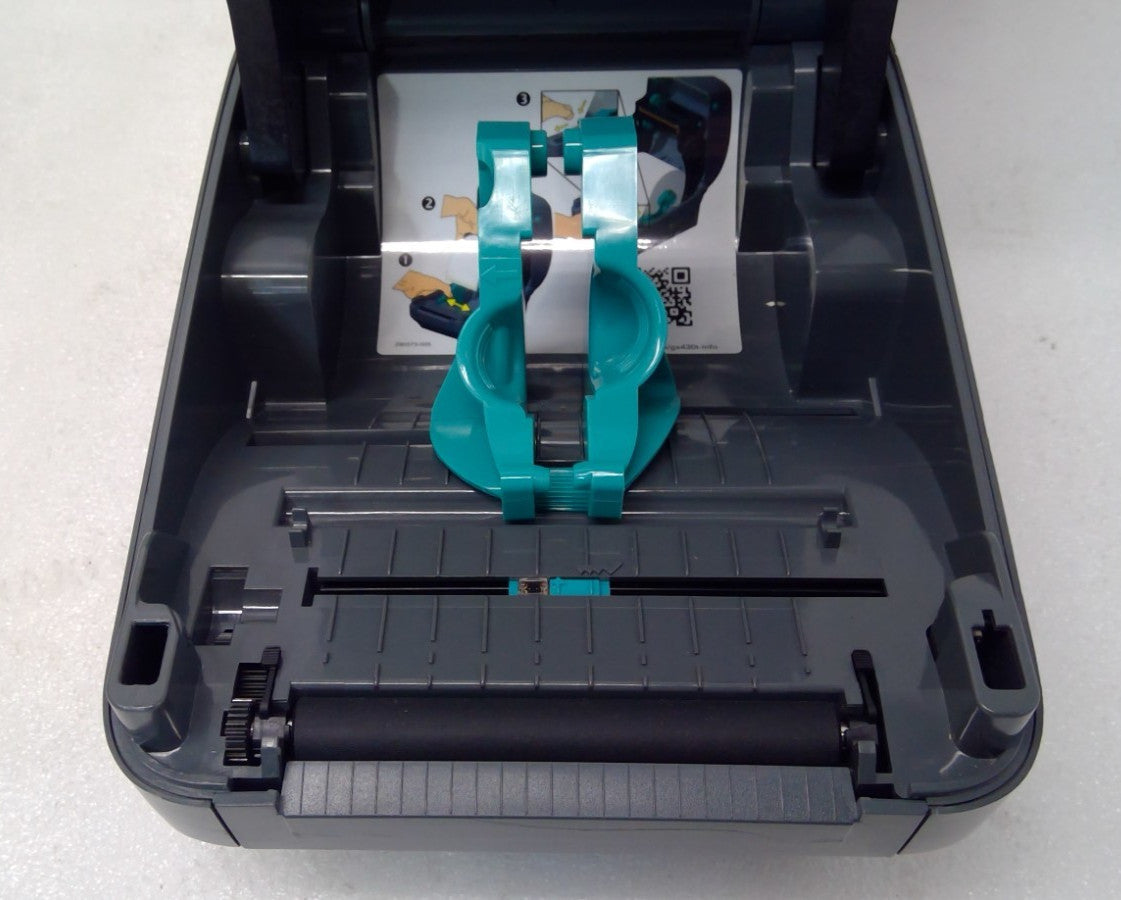 Zebra GX430T Thermal Label Printer Adjustable black line sensor *NO CUTTER*