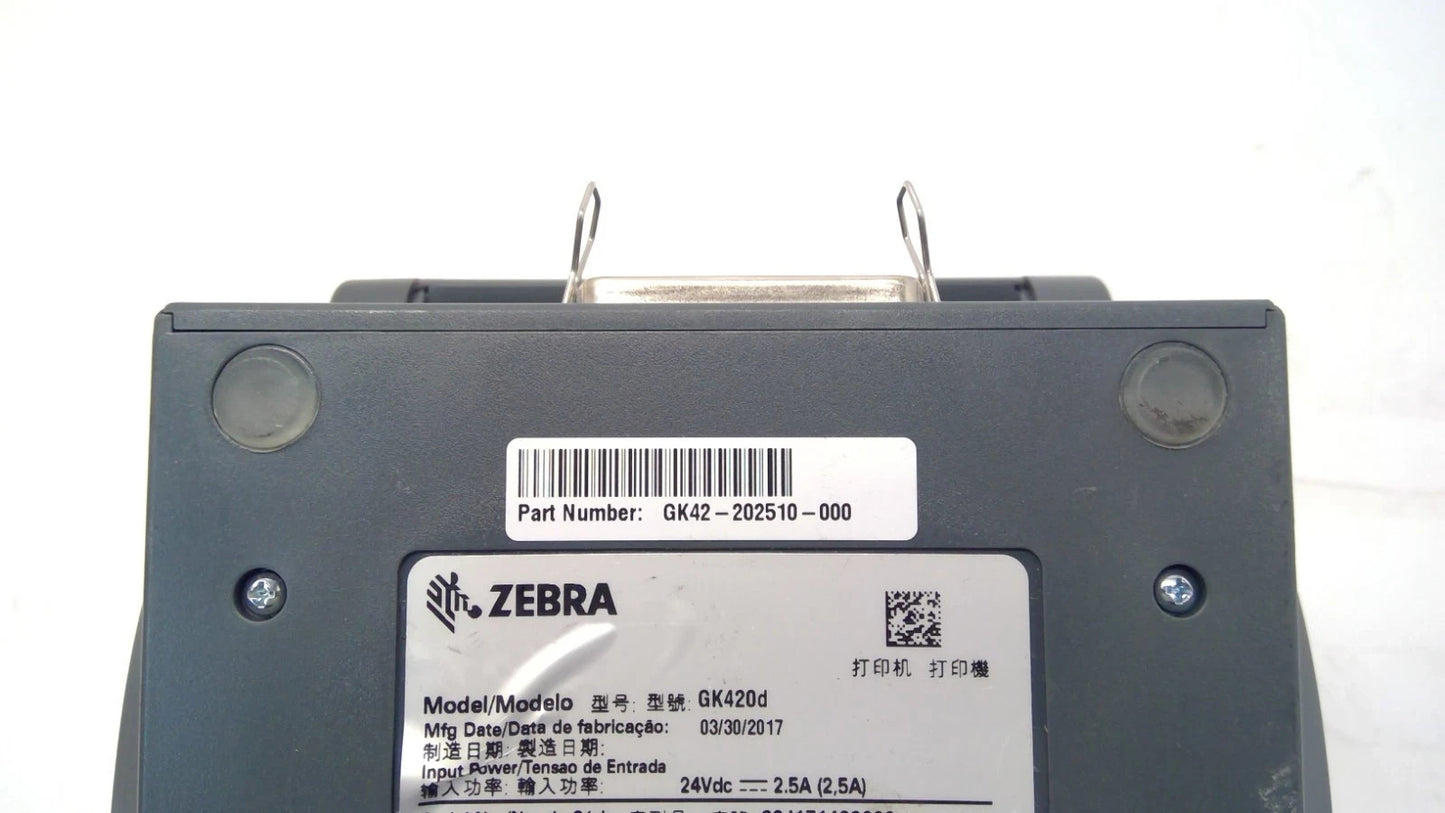 Zebra GK420d Direct Thermal Barcode Label Printer GK42-202510-000*READ*