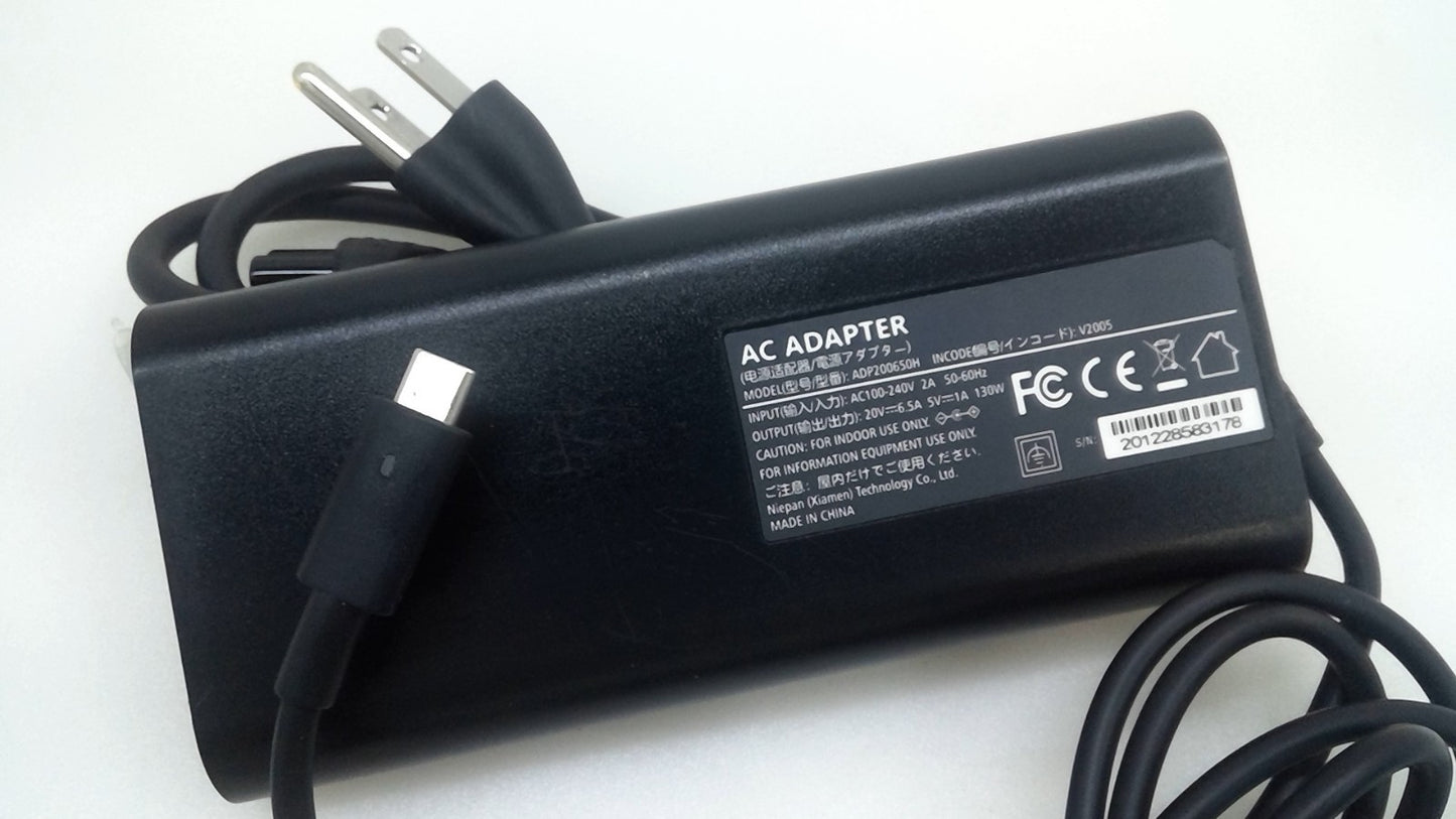AC Adapter 130W Type C/USB C Charger ADP200650H Fit Dell XPS 15 9500 9510 9575