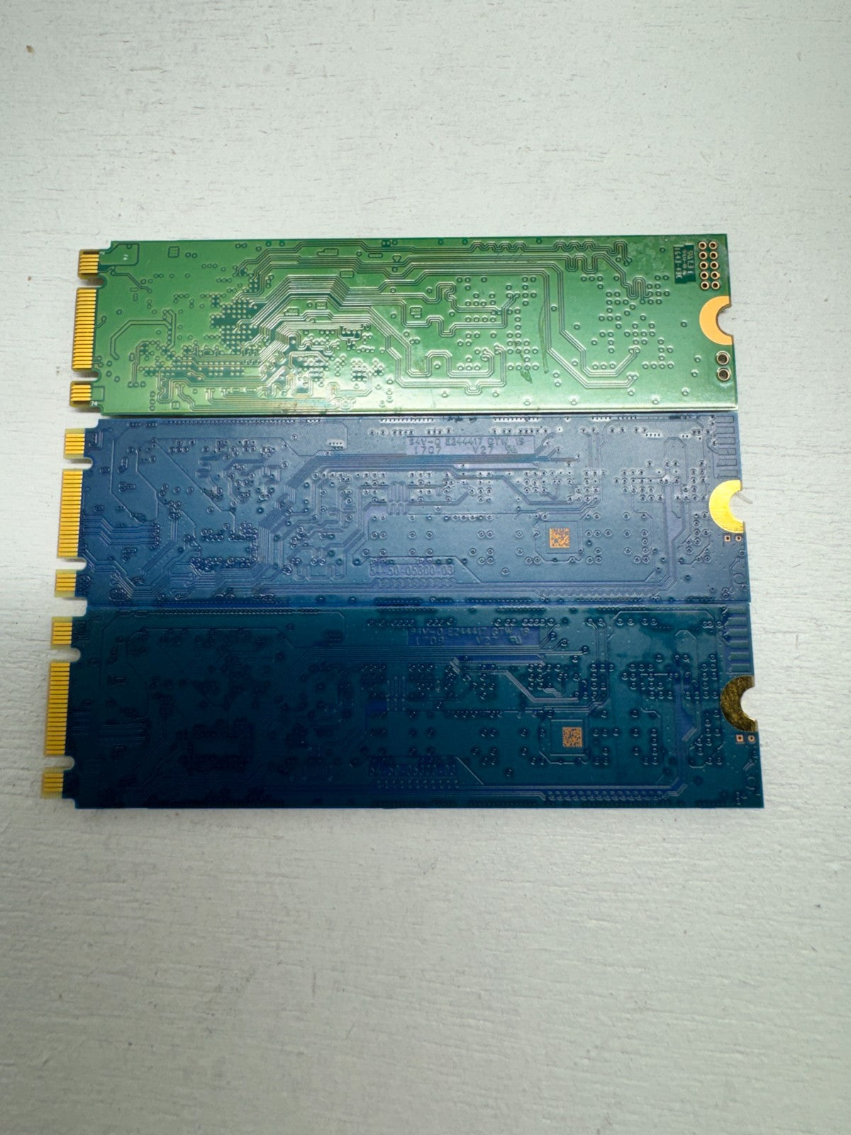 Lot of 3 M.2 SSD SATA III mix 1x SKhynix SC308 2xSanDisk X400 128GB