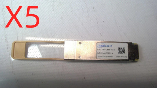 LOT OF 5 INNOLIGHT   TR-FC85S-HA0 100G QSFP28 cSR4