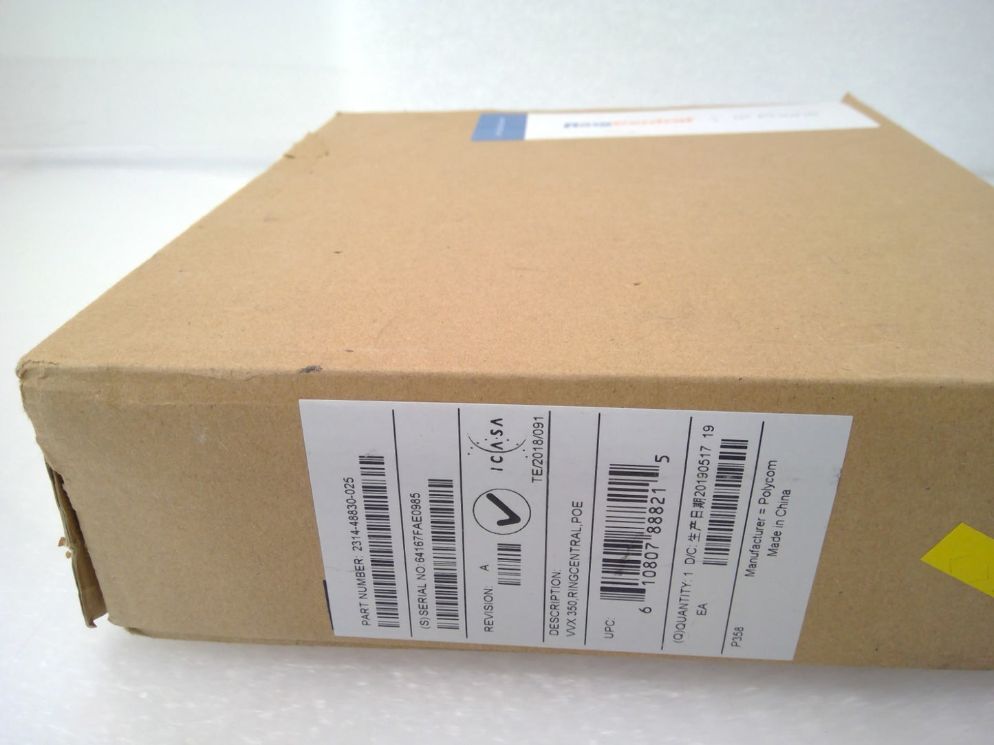 Poly VVX 350 RingCentral 6 Line Desktop Business IP Phone 2314-48830-025-NO AC