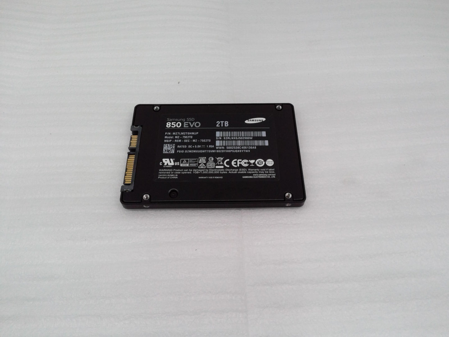 Samsung 850 EVO Series 2TB Internal 2.5" SATA SSD MZ-75E2T0