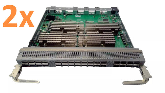 Lot of 2 - Cisco N9K-X9732C-EX 32-Port 100G QSFP28 Nexus 9500 Module