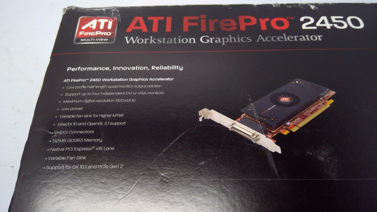 ATI FIREPRO 2450 Dual RV620GL 512MB PCIe RH WORKSTATION GRAPHICS ACCELERATOR